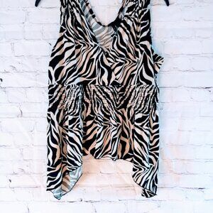 Saint Tropaz West Women's Animal Print top size large